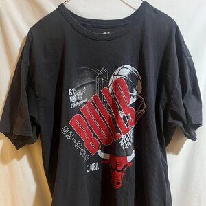 Chicago Bulls 6X NBA Champs Black T Shirt Men's XL Used Good Condition $25